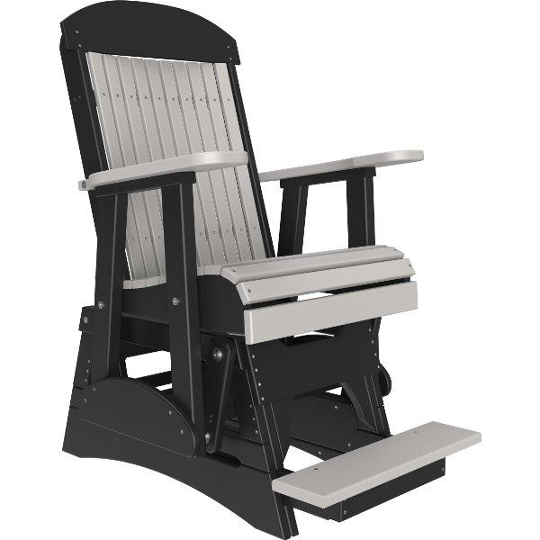 2ft Classic Balcony Glider Chair Glider Chair Dove Gray &amp; Black