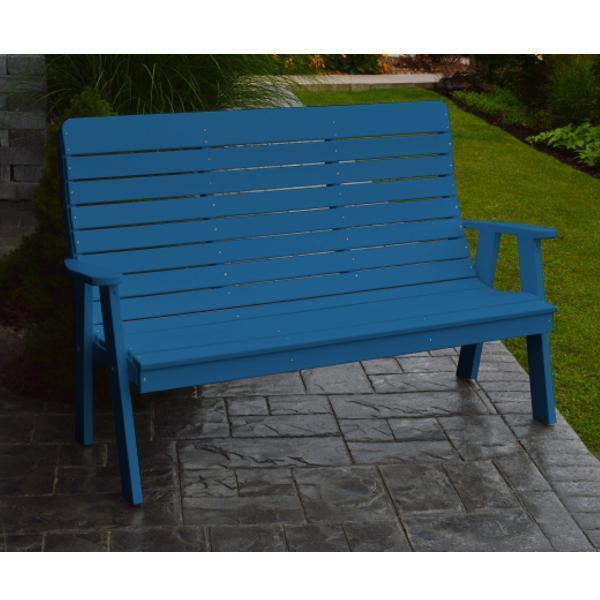 A&amp;L Poly Color Samples Garden Bench 4ft / Blue