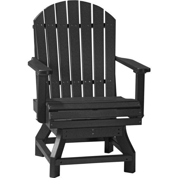 Adirondack Swivel Chair Swivel Chair Dining Height / Black