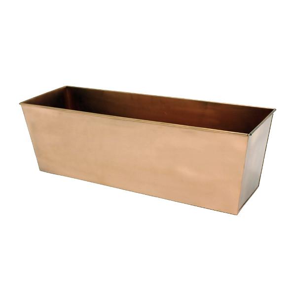 Plain Copper Flower Box Flower Box Medium / copper window box
