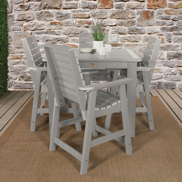 Weatherly 5pc Square Counter Height Outdoor Dining Set Dining Set