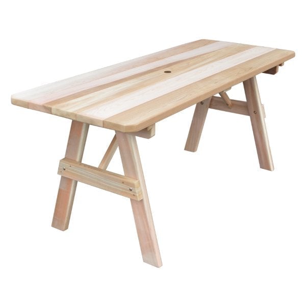 Western Red Cedar Traditional Table Outdoor Table