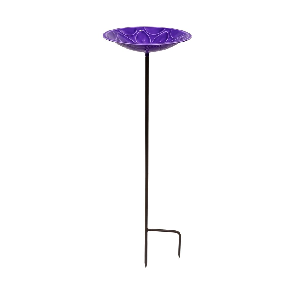 12&quot; Lolly Embossed Birdbaths with Garden Stake Birdbath