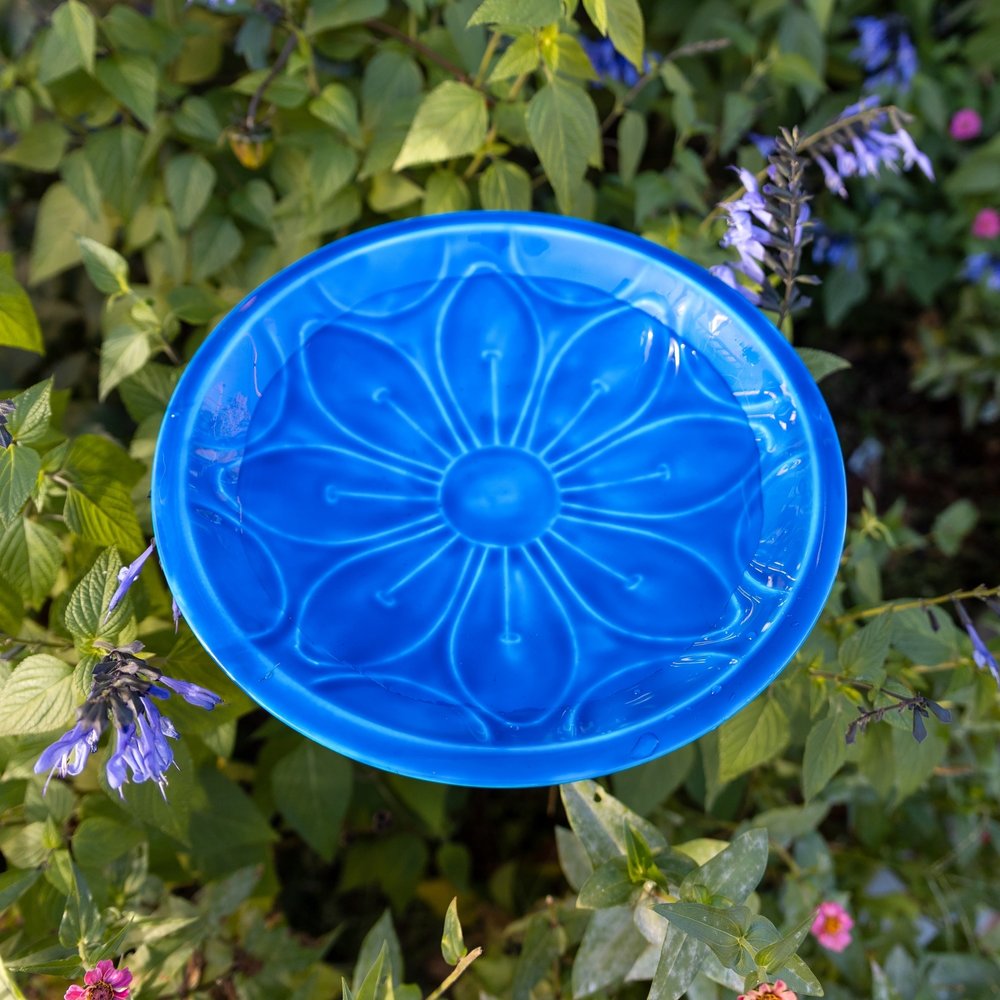 12&quot; Lolly Embossed Birdbaths with Garden Stake Birdbath