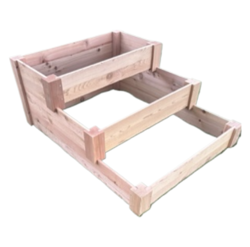 3 Tier Cedar Raised Garden Bed by Wood Country