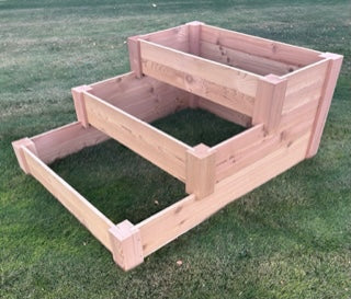 3 Tier Cedar Raised Garden Bed by Wood Country