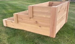 3 Tier Cedar Raised Garden Bed by Wood Country