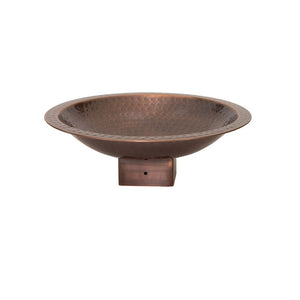 Hammered Copper Birdbath for 4x4 Post by Achla Designs