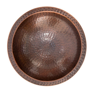 Hammered Copper Birdbath for 4x4 Post by Achla Designs