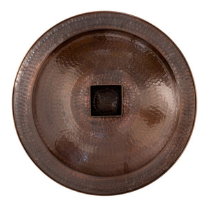 Hammered Copper Birdbath for 4x4 Post by Achla Designs