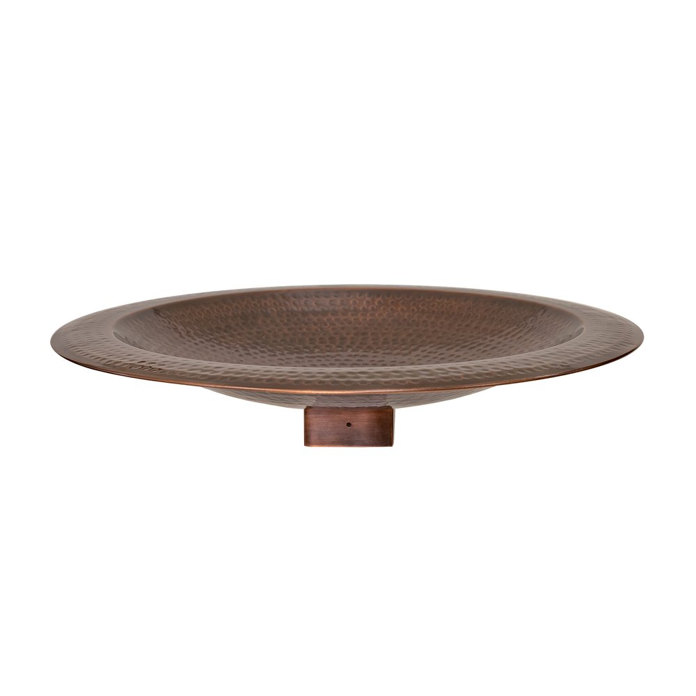 Hammered Copper Birdbath for 4x4 Post by Achla Designs