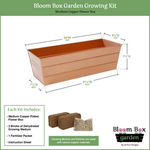 Bloom Box Garden Growing Kit, Medium Copper