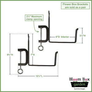 Small Bloom Box Garden Growing Kits – Wall and Clamp-On Bracket Options