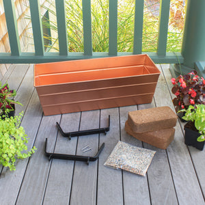 Bloom Box Garden Growing Kit with Brackets for 2 x 6 Railings