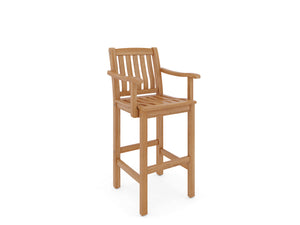 Michele Teak Outdoor Bar Height Dining Armchair