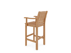 Michele Teak Outdoor Bar Height Dining Armchair