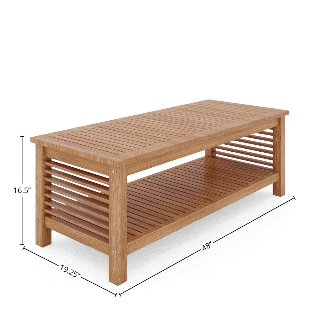 Sylvie Rectangular Teak Outdoor Coffee Table