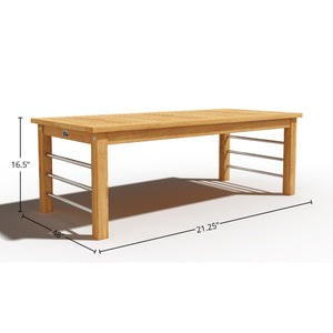 Leon Rectangular Teak Outdoor Coffee Table