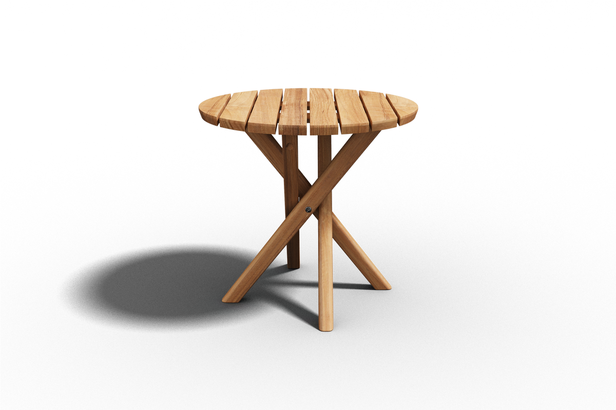 Fleur Round Teak Outdoor Side Table