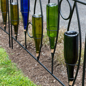 Vinifera Fence Sections – Pack of 2 - Elegant Wine Bottle Garden Border