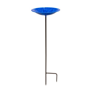 12" Lolly Embossed Birdbaths with Garden Stake
