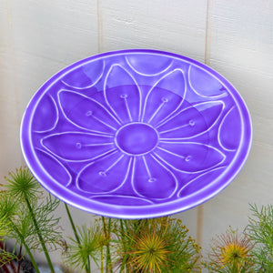 12" Lolly Embossed Birdbaths with Garden Stake
