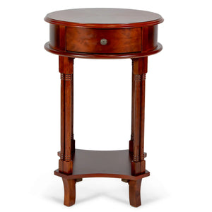 Round Accent Table - Cherry Finish by All Things Cedar