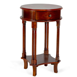 Round Accent Table - Cherry Finish by All Things Cedar