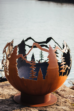 Mountain Vista Fire Pit - The Charming Bench Company
