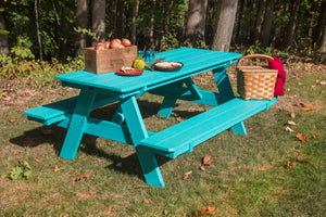 Heritage 72" Picnic Table with Attached Benches (LCC-165) By Wildridge Furniture