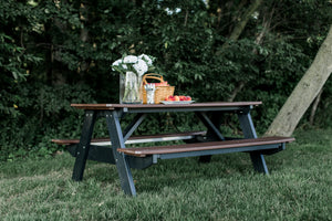 Heritage 72" Picnic Table with Attached Benches (LCC-165) By Wildridge Furniture