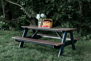 Heritage 72" Picnic Table with Attached Benches (LCC-165) By Wildridge Furniture