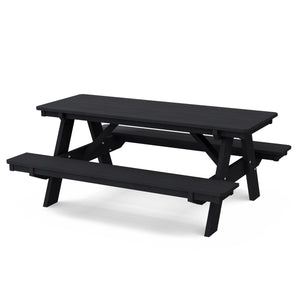 Heritage 72" Picnic Table with Attached Benches (LCC-165) By Wildridge Furniture