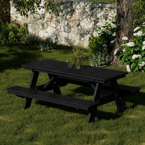 Heritage 72" Picnic Table with Attached Benches (LCC-165) By Wildridge Furniture