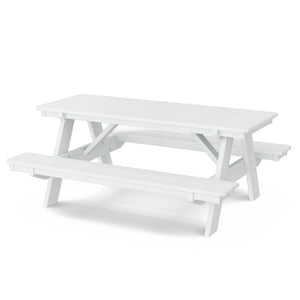 Heritage 72" Picnic Table with Attached Benches (LCC-165) By Wildridge Furniture