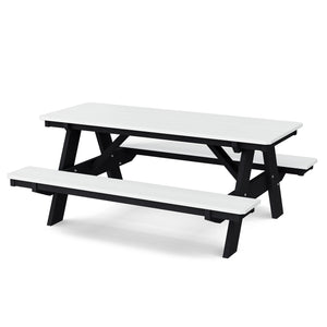 Heritage 72" Picnic Table with Attached Benches (LCC-165) By Wildridge Furniture