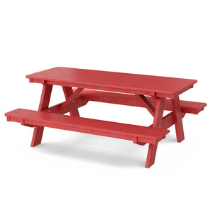 Heritage 72" Picnic Table with Attached Benches (LCC-165) By Wildridge Furniture