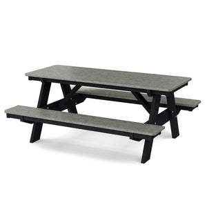 Heritage 72" Picnic Table with Attached Benches (LCC-165) By Wildridge Furniture