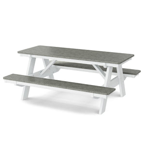 Heritage 72" Picnic Table with Attached Benches (LCC-165) By Wildridge Furniture