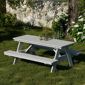 Heritage 72" Picnic Table with Attached Benches (LCC-165) By Wildridge Furniture