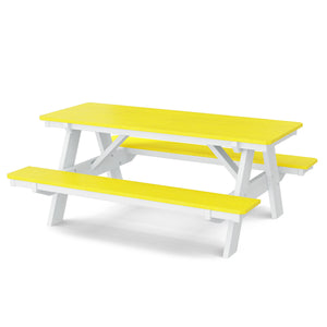 Heritage 72" Picnic Table with Attached Benches (LCC-165) By Wildridge Furniture