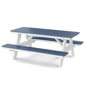 Heritage 72" Picnic Table with Attached Benches (LCC-165) By Wildridge Furniture