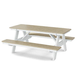 Heritage 72" Picnic Table with Attached Benches (LCC-165) By Wildridge Furniture