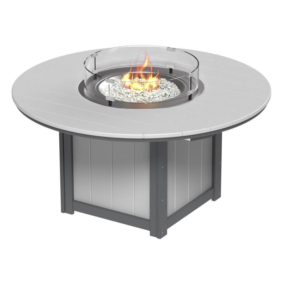 Round fire table