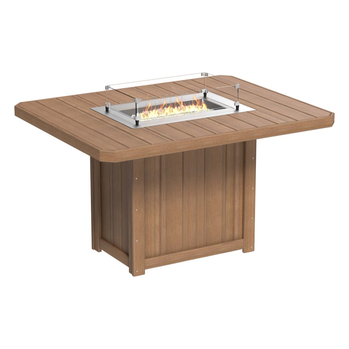 Lumin 62&quot; Outdoor Rectangular Fire Table Bar Height by LuxCraft