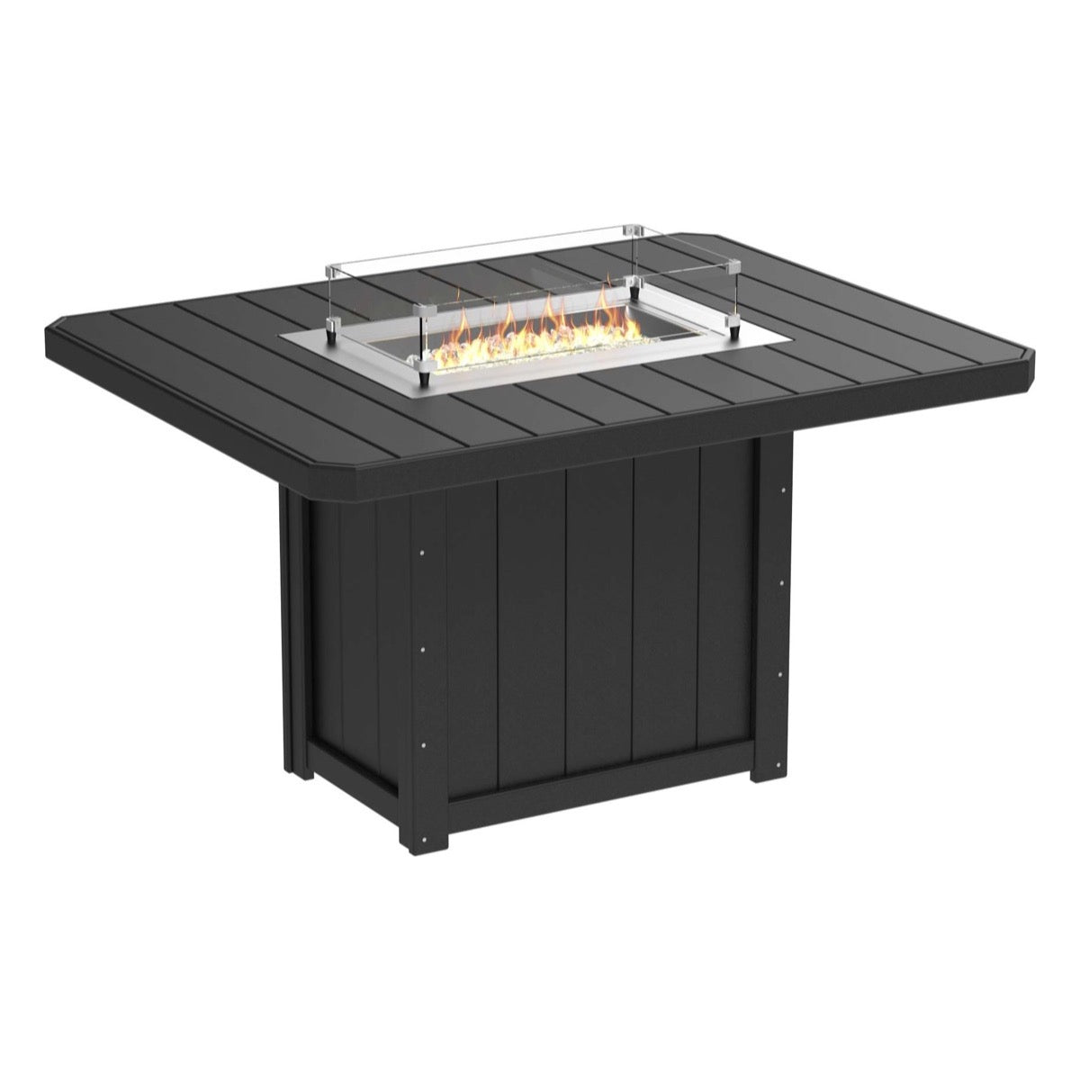 Lumin 62&quot; Outdoor Rectangular Fire Table Bar Height by LuxCraft