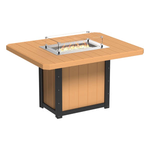 Lumin 62" Outdoor Rectangular Fire Table Bar Height by LuxCraft