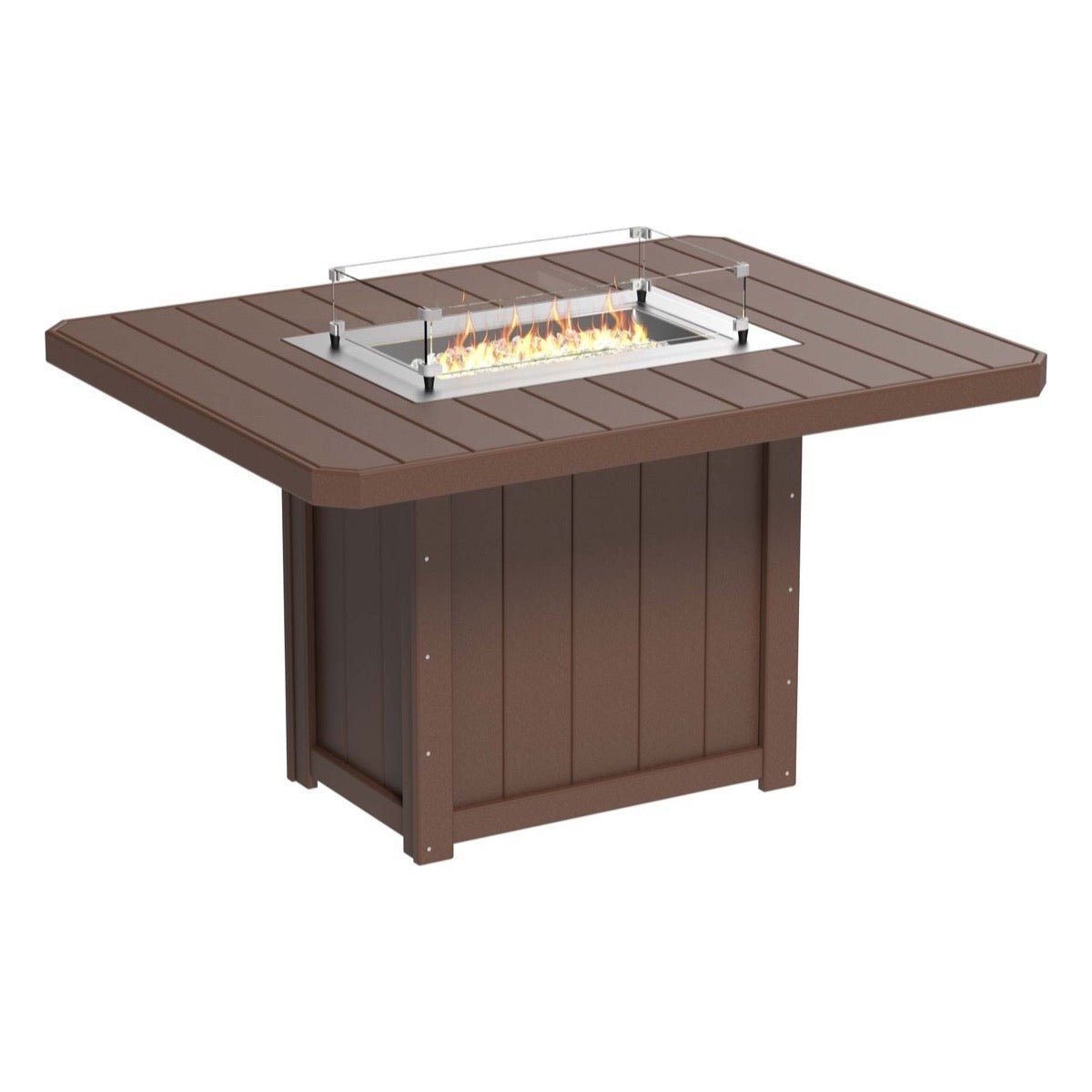 Lumin 62&quot; Outdoor Rectangular Fire Table Bar Height by LuxCraft