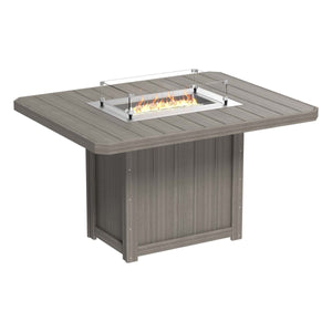 Lumin 62" Outdoor Rectangular Fire Table Bar Height by LuxCraft