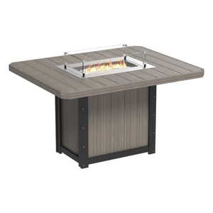 Lumin 62" Outdoor Rectangular Fire Table Bar Height by LuxCraft